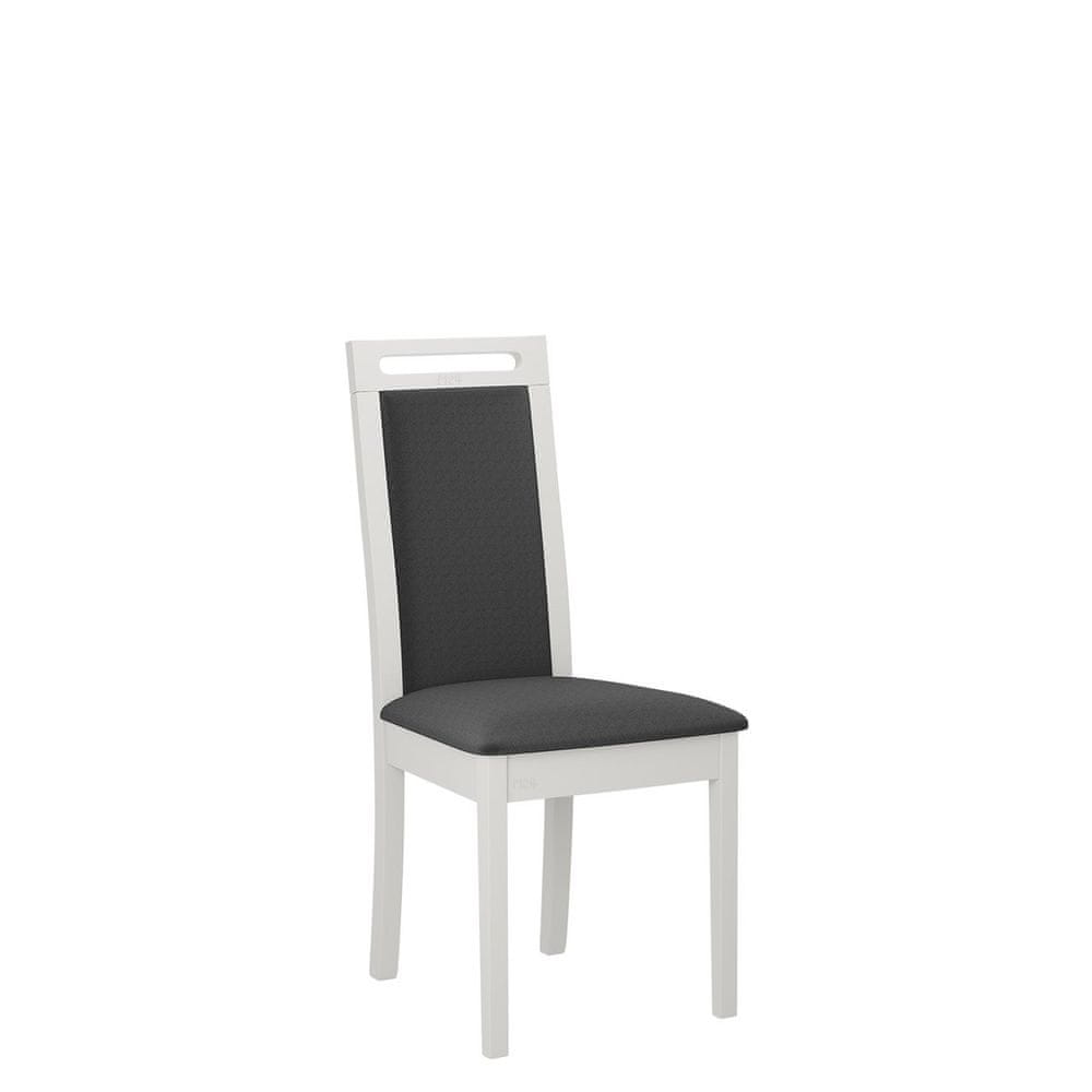 Veneti Čalúnená stolička do kuchyne ENELI 6 - biela / tmavá šedá