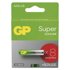 GP Alkalická batéria GP Super LR03 (AAA), 8 ks