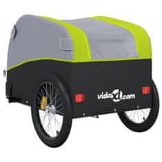 Vidaxl Vozík za bicykel, čierno zelený 30 kg, železo