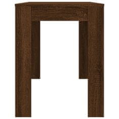Vidaxl Jedálenský stôl hnedý dub 120x60x76 cm kompozitné drevo