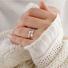 Mormark Otvorený prsteň v tvare objímajúcich rúk s venovaním | HUGGIE_LACHERI