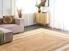 Beliani Jutový koberec 300 x 400 cm béžový GEMEREK