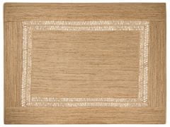 Beliani Jutový koberec 300 x 400 cm béžový YENIKOY