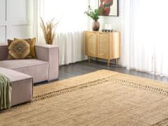 Beliani Jutový koberec 300 x 400 cm béžový YENIKOY