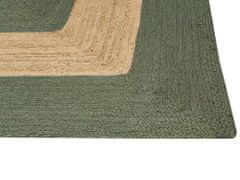 Beliani Jutový koberec 300 x 400 cm zelený KARAKUYU