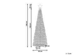 Beliani Vianočný stromček s viacfarebnými inteligentnými LED svetielkami a aplikáciou 188 cm SAARLOQ
