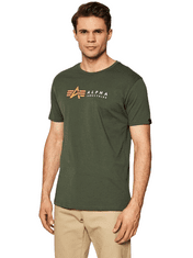 Alpha Industries  pánske tričko Alpha Label-Z Zelená S