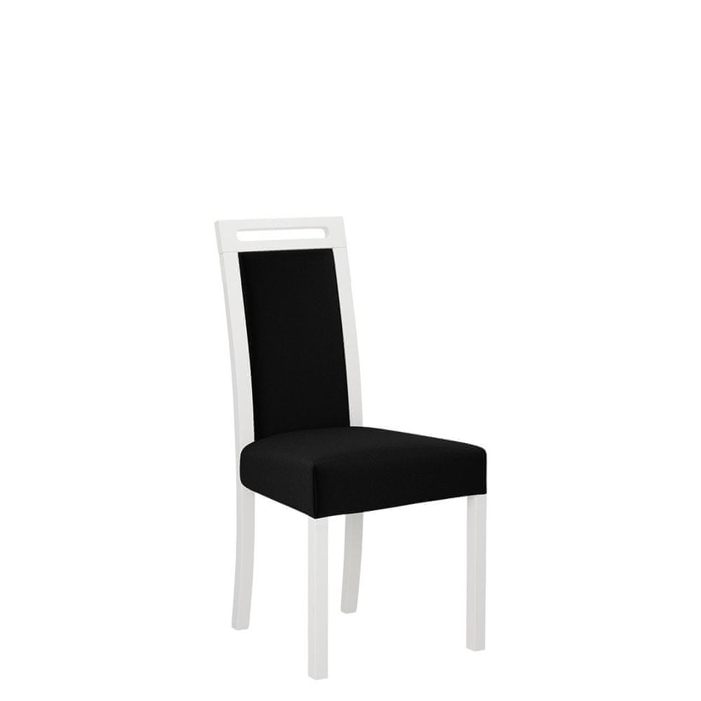 Veneti Čalúnená stolička do jedálne ENELI 5 - biela / čierna