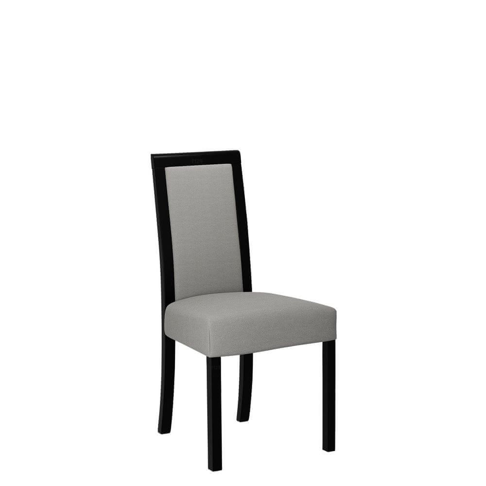 Veneti Jedálenská stolička s látkovým poťahom ENELI 3 - čierna / šedá