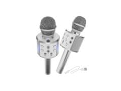 WSTER Karaoke mikrofón - strieborná