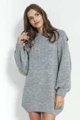 Fobya Dámske svetrové šaty Angligune šedá L/XL