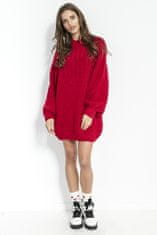 Fobya Dámske svetrové šaty Angligune červená L/XL