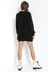 Fobya Dámske svetrové šaty Angligune čierna L/XL