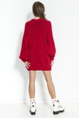 Fobya Dámske svetrové šaty Angligune červená L/XL