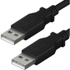 Yenkee kábel YCU 012 BK USB-A - USB-A , propojovací, USB 2.0, 1.5m, čierna
