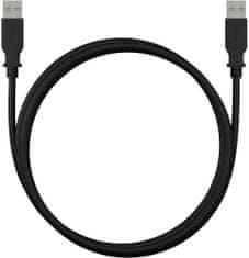 Yenkee kábel YCU 012 BK USB-A - USB-A , propojovací, USB 2.0, 1.5m, čierna