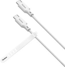 Yenkee kábel YCU C115 WH SILIC USB-C, 1.5m, biela