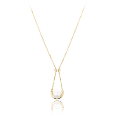 MINET Zlatý náhrdelník s prírodnou perlou Au 585/1000 2,30g