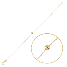 MINET Zlatý náramok s guličkou Au 585/1000 0,40g