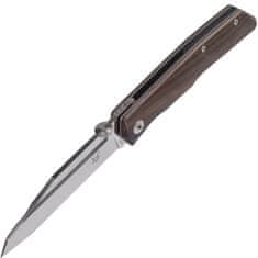 Fox Knives FX-515 W TERZUOLA vreckový nôž 9 cm, drevo Ziricote, kožené puzdro