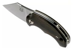 Fox Knives FX-519 ZW BB DRAGO "PIEMONTES" vreckový nôž 4,5 cm, drevo Ziricote, kožené puzdro