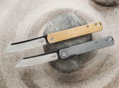 Böker Plus 01BO368 Zenshin vreckový nôž 7,5 cm, Stonewash, nehrdzavejúca oceľ, spona
