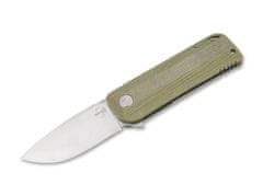 Böker Plus 01BO386 Baba Yaga vreckový nôž 7 cm, zelená, Micarta, spona, nylonové puzdro