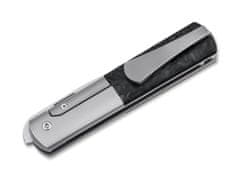 Böker Plus 01BO490 URBAN BARLOW MCF vreckový nôž 7,7 cm, uhlíkové vlákno, titán, nylonové puzdro