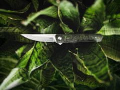 Böker Plus 01BO497 KWAIKEN MINI LIMITED vreckový nôž 7,7 cm, zelená, uhlíkové vlákno, titán, puzdro 