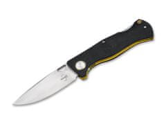 Böker Plus 01BO545 EPICENTER vreckový nôž 8,8 cm, čierna, žltá, G10, spona, nylonové puzdro