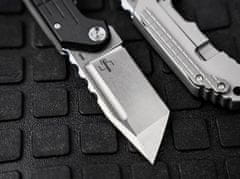 Böker Plus 01BO549 DAVLIN TANTO vreckový nôž 7,1 cm, Stonewash, čierna, G10, spona, nylonové puzdro