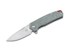 Böker Plus 01BO553 GEMTEK vreckový nôž 7,2 cm, Stonewash, sivá, G10, oceľ, spona, nylonové puzdro