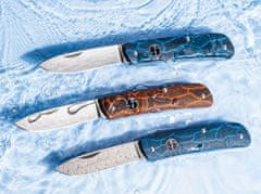 Böker Plus 01BO557 TECH TOOL BLUE Damast vreckový nôž 7,1 cm, modro-čierna, G10, rozbíjač skla