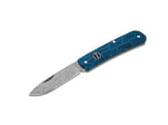 Böker Plus 01BO559DAM TECH TOOL BLUE vreckový nôž 6,7cm, čierno-modrá, damašek, G10, rozbíjač skla