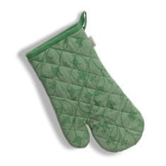 Kela Chňapka rukavice do rúry Cora 100% bavlna svetlo zelená/zelený vzor 31,0x18,0cm