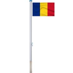 Timeless Tools Vlajkový stožiar s rumunskou vlajkou, 90x150 cm