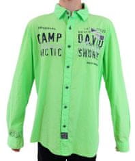 Camp David  Pánska košeľa s dlhým rukávom Zelená L