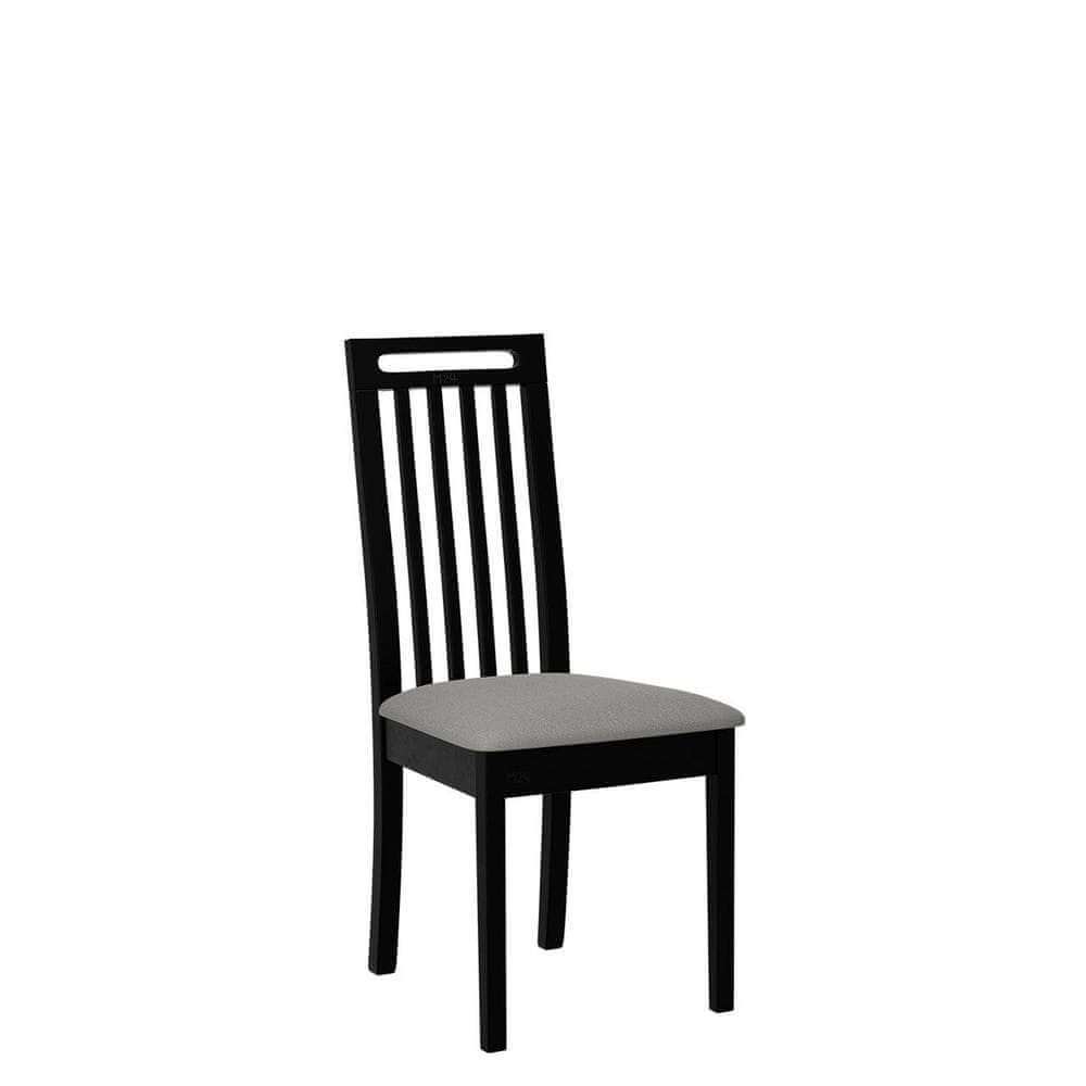 Veneti Jedálenská stolička s čalúneným sedákom ENELI 10 - čierna / šedá