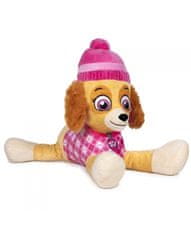 Hollywood Plyšový psík Skye - ružová v zimnej čiapke - Paw Patrol - 50 cm