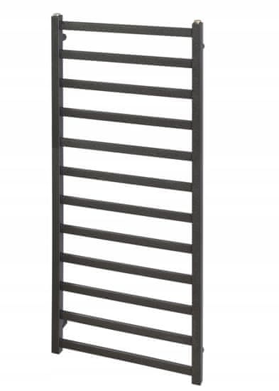 Radeco Kúpeľňový rebríkový radiátor Raro 122,5x53 cm čierny