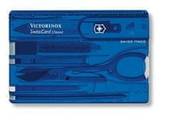 Victorinox 0.7122.T2 SwissCard Sapphire translucent imitácia platobnej karty, 10 funkcií, modrá