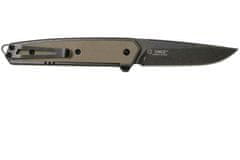 CRKT CR-7091 CINCO DESERT TAN BLACK vreckový nôž 7,3 cm, Black Stonewash, piesková hnedá, G10, oceľ