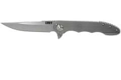 CRKT CR-7076 UP & AT 'EM SILVER vreckový nôž 9,2 cm, celooceľový