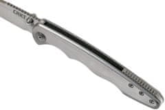 CRKT CR-7016 FLAT OUT SILVER vreckový nôž s asistenciou 9 cm, celooceľový