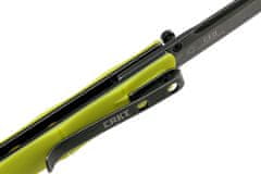 CRKT CR-7096YGK CEO BAMBOO YELLOW vreckový nôž 7,9 cm, Black Stonewash, žltá, FRN
