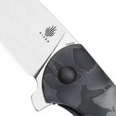 Kizer Ki3471A2 Gemini Raffir vreckový nôž 7,9 cm, čierna, Raffir (kompozit)