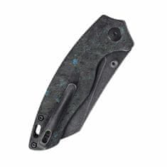 Kizer Ki4593A2 Towser K Black vreckový nôž 8,6 cm, čierny Stonewash, čierno-modrá, FAT Carbon