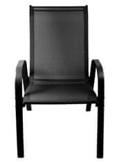 Aga 4x Záhradná stolička MR4400BC-4 Čierna