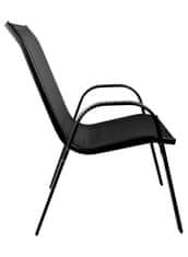 Aga 4x Záhradná stolička MR4400BC-4 Čierna