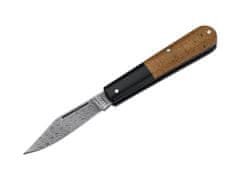 Böker Manufaktur 110943DAM Barlow Integral vreckový nôž 6,5 cm, čierno-hnedá, Micarta